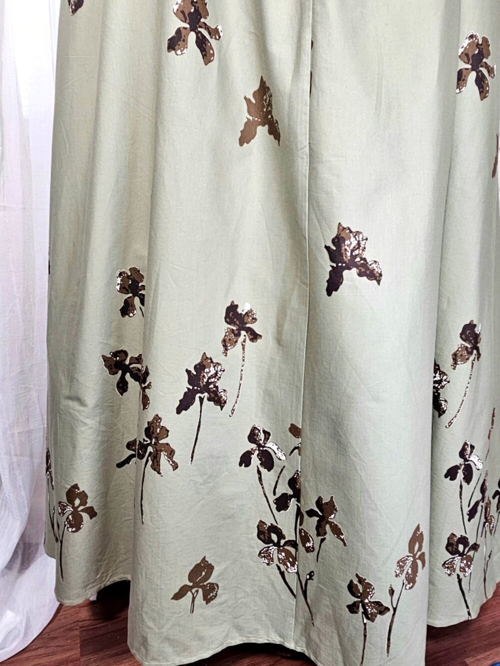 Reformation Kastoria Iris Border Dress Size 12 NWT Smocked Bodice Floral Maxi - Picture 12 of 16